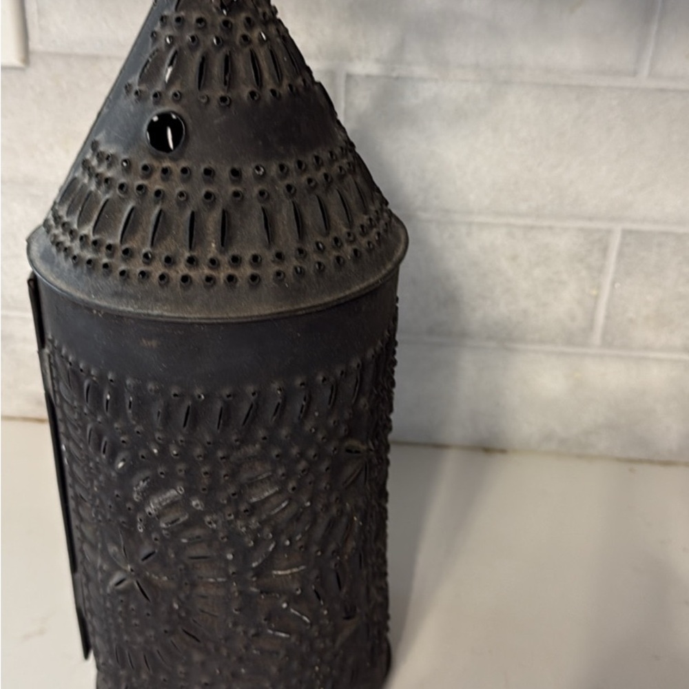 Rustic Black Metal Lantern
